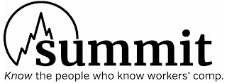 SUMMIT KNOW THE PEOPLE WHO KNOW WORKERS' COMP. logo