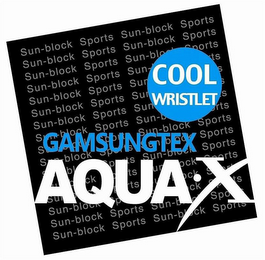 SUN-BLOCK SPORTS GAMSUNGTEX AQUA X COOL WRISTLET logo