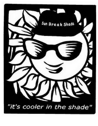 SUN BREAK SHADE "IT'S COOLER IN THE SHADE" logo