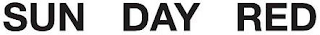 SUN  DAY  RED logo