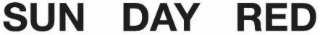 SUN  DAY  RED logo