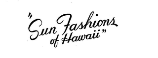 "SUN FASHIONS OF HAWAII" logo