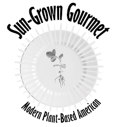 SUN-GROWN GOURMET MODERN PLANT-BASED AMERICAN logo