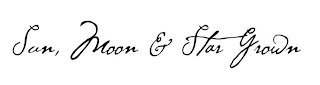 SUN, MOON & STAR GROWN logo