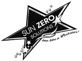 SUN ZERO SOLUTIONS TAN LIKE A ROCKSTAR! logo