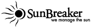 SUNBREAKER WE MANAGE THE SUN logo