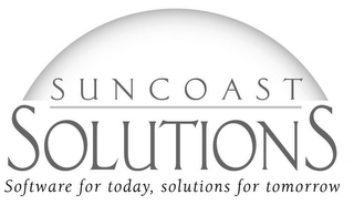 SUNCOAST SOLUTIONS SOFTWARE FOR TODAY, SOLUTIONS FOR TOMORROW logo