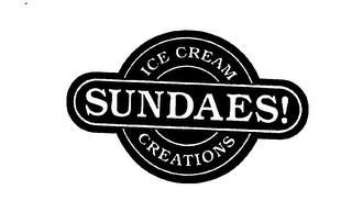 SUNDAE'S! ICE CREAM CREATIONS logo