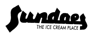 SUNDAES THE ICE CREAM PLACE logo