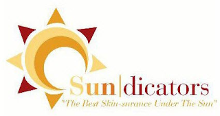 SUN/DICATORS "THE BEST SKIN-SURANCE UNDER THE SUN" logo