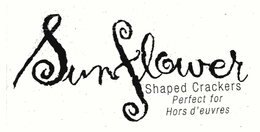 SUNFLOWER SHAPED CRACKERS PERFECT FOR HORS D'EUVRES logo