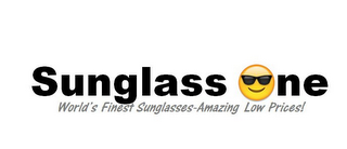 SUNGLASS ONE WORLD'S FINEST SUNGLASSES AMAZING LOW PRICES! logo