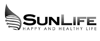 SUNLIFE, HAPPY AND HEALTHY LIFE logo