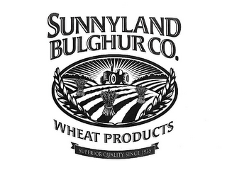SUNNYLAND BULGHUR CO. WHEAT PRODUCTS SUPERIOR QUALITY SINCE 1935 logo