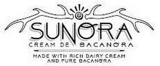 SUNORA CREAM DE BACANORA MADE WITH RICHDAIRY CREAM AND PURE BACANORA logo