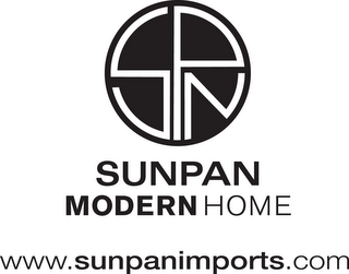 SUNPAN MODERN HOME WWW. SUNPANIMPORTS.COM logo