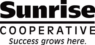 SUNRISE COOPERATIVE SUCCESS GROWS HERE. logo