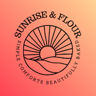 SUNRISE & FLOUR SIMPLE COMFORTS BEAUTIFULLY BAKED logo