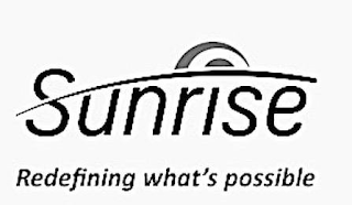 SUNRISE REDEFINING WHAT'S POSSIBLE logo