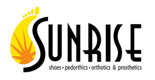 SUNRISE SHOES · PEDORTHICS · ORTHOTICS & PROSTHETICS logo