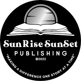 SUNRISE SUNSET PUBLISHING 2022 "MAKING A DIFFERENCE ONE STORY AT A TIME" logo