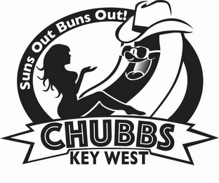 SUNS OUT BUNS OUT! CHUBBS KEY WEST logo