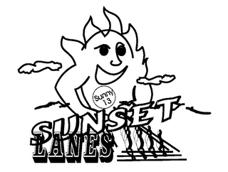 SUNSET LANES SUNNY 13 logo