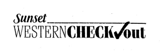 SUNSET WESTERN CHECK OUT logo