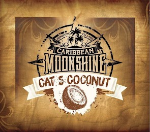 SUNSHINE CELLARS CARIBBEAN MOONSHINE CAT 5 COCONUT logo