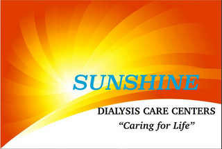SUNSHINE DIALYSIS CARE CENTERS "CARING FOR LIFE" logo