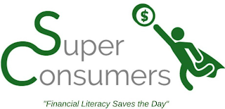 SUPER CONSUMERS "FINANCIAL LITERACY SAVES THE DAY" logo