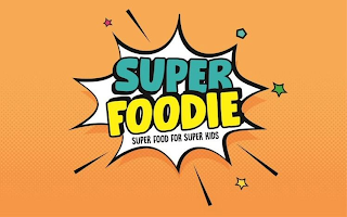 SUPER FOODIE SUPER FOOD FOR SUPER KIDS logo