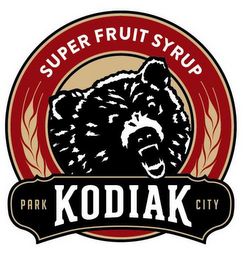 SUPER FRUIT SYRUP PARK KODIAK CITY logo