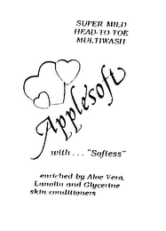 SUPER MILD HEAD-TO-TOE MULTIWASH APPLESOFT WITH ... "SOFTESS" ENRICHED BY ALOE VERA LANOLIN AND GLYCERINE SKIN CONDITIONERS logo