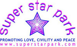 SUPER STAR PARK PROMOTING LOVE, CIVILITY AND PEACE WWW.SUPERSTARPARK.COM logo
