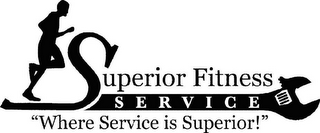 SUPERIOR FITNESS SERVICE "WHERE SERVICE IS SUPERIOR!" logo