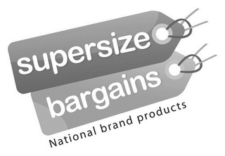 SUPERSIZE BARGAINS, NATIONAL BRAND PRODUCTS logo