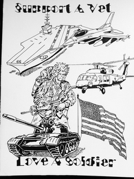 SUPPORT A VET LOVE A SOLDIER logo