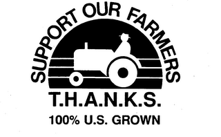 SUPPORT OUR FARMERS T.H.A.N.K.S. 100% U.S. GROWN logo