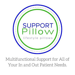 SUPPORT PILLOW LIFESTYLE PILLOWS MULTIFUNCTIONAL SUPPORT FOR ALL OF YOUR IN AND OUT PATIENT NEEDS. logo