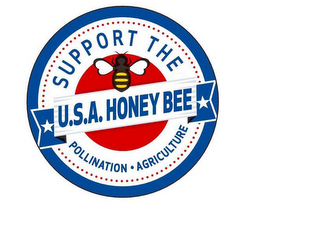 SUPPORT THE U.S.A. HONEY BEE POLLINATION · AGRICULTURE logo