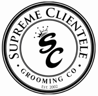 SUPREME CLIENTELE GROOMING CO EST. 2002 SC logo