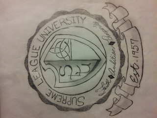 SUPREME LEAGUE UNIVERSITY EST 1957 logo