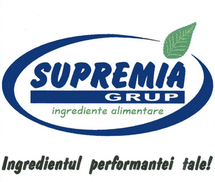 SUPREMIA GRUP INGREDIENTE ALIMENTARE INGREDIENTUL PERFOMANTEI TALE! logo