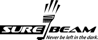 SURE BEAM NEVER BE LEFT IN THE DARK logo