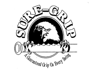 SURE-GRIP A GUARANTEED GRIP ON EVERY SWING logo