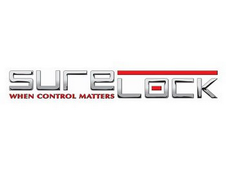 SURE LOCK WHEN CONTROL MATTERS ARE INCLUDED IN THE IMAGE logo