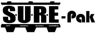 S.U.R.E-PAK SAFE UNIVERSAL REUSABLE ECONOMICAL logo