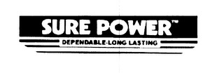 SURE POWER DEPENDABLE-LONG LASTING logo