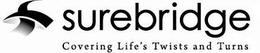 SUREBRIDGE COVERING LIFE'S TWISTS AND TURNS logo